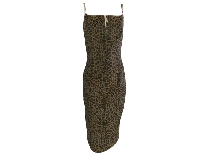 Fendi Vestido Estampa Leopardo Multicor  ref.183596