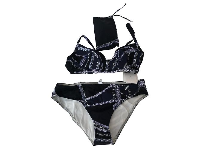 Hermès Bikini Makateo Marineblau