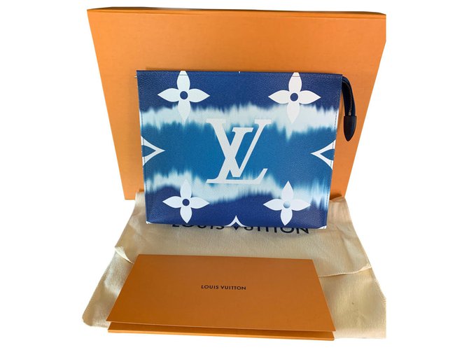 Louis Vuitton Ciabatte LV nuova collezione Escale blu Pelle ref
