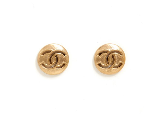 Chanel CC SNAILS Dourado Metal  ref.183609