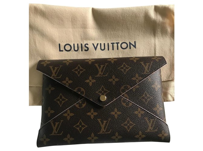 Louis Vuitton Kirigami Large Pochette Brown Pink Leather Cloth  ref.183620