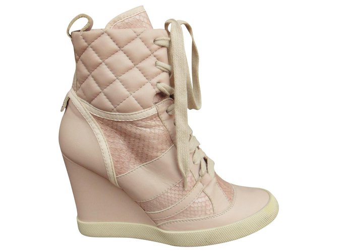 Chloé p sneaker 38 in calf leather and python p 38 Pink  ref.183645