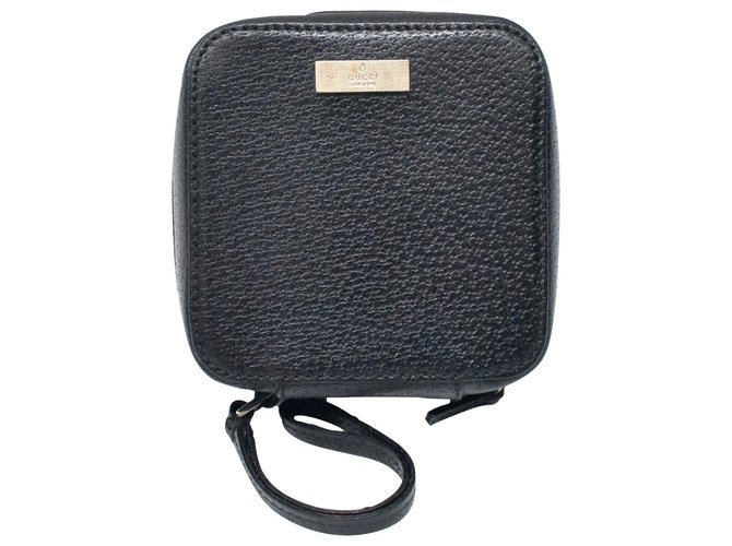 Gucci GG Pouch Black Leather  ref.183661