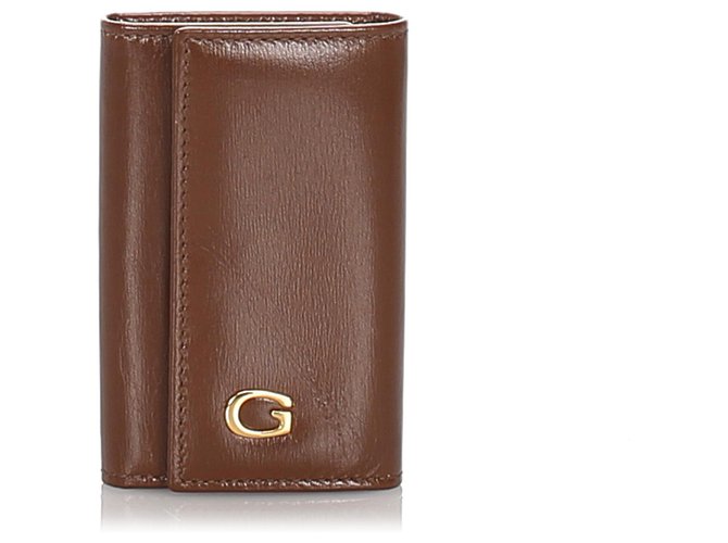 Gucci Brown Leather Key Holder Pony-style calfskin  ref.183702