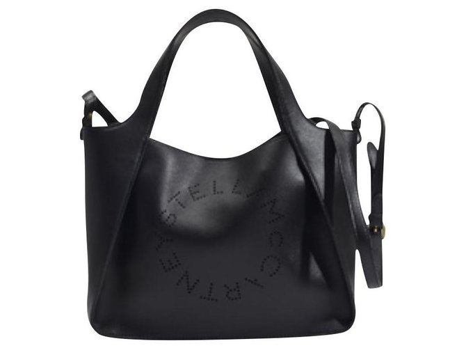 Stella Mc Cartney Shoulder bag in eco leather Black Synthetic  ref.183751