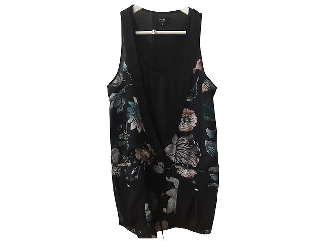 Versace Versus mini vestido o túnica de seda Negro