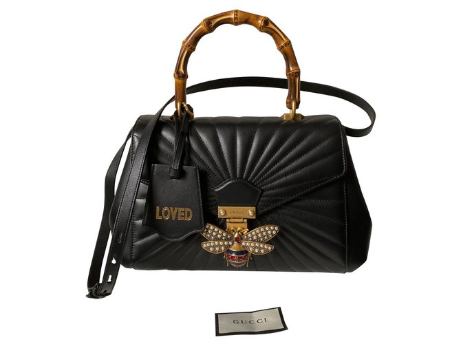 GUCCI QUEEN MARGARET Black Leather  ref.183999