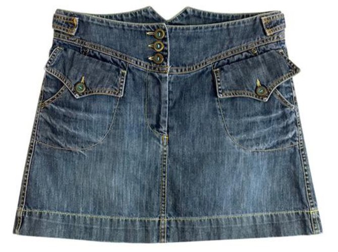 Isabel Marant Etoile mini saia jeans azul John  ref.184046