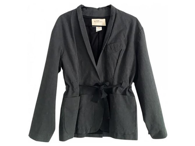 Isabel Marant Etoile shawl collar jacket Dark grey Cotton  ref.184049