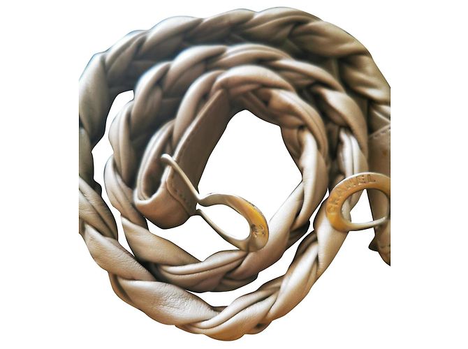 Chanel CC belt grey lambskin