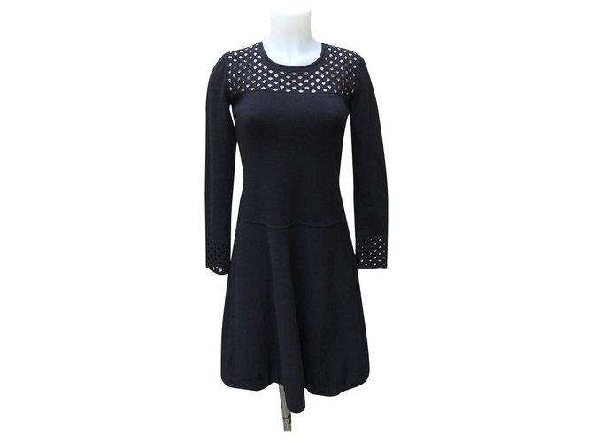 Fendi Dresses Black Beige Polyester Viscose  ref.184101