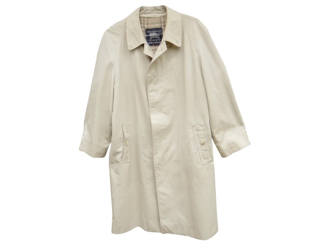 raincoat man Burberry vintage t 46 Beige Cotton Polyester  ref.184105
