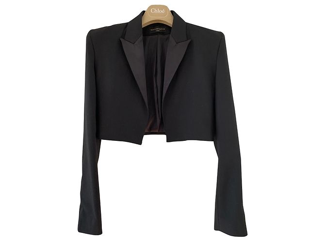 Alexandre Vauthier Kurze schwarze Smokingjacke