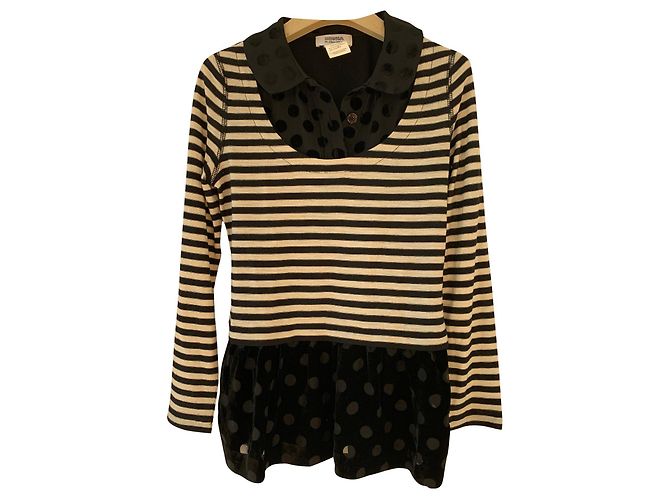 Sonia By Sonia Rykiel Top com bolinhas pretas e bege