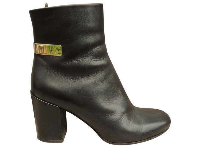 Givenchy p boots 37 Black Leather  ref.184178
