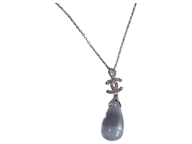 Chanel Halsketten Silber Metall  ref.184222