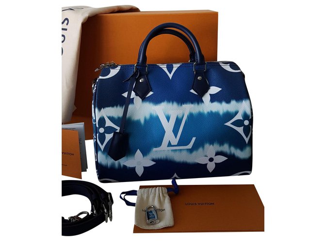 Louis Vuitton Speedy Bandouliere 30 Escale Blue Cloth ref.184242