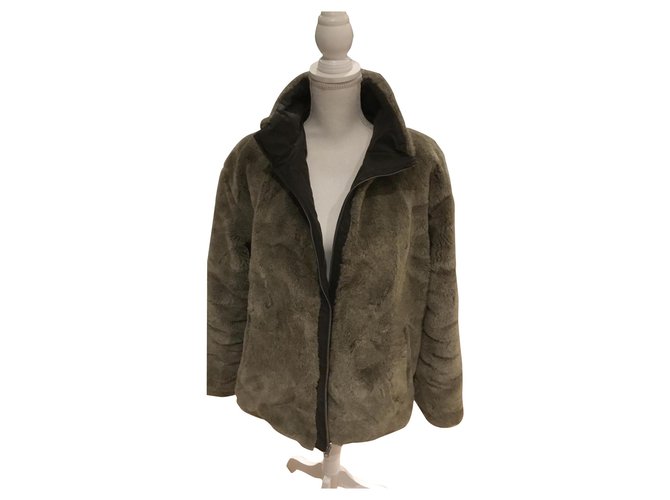 Escada Coats, Outerwear Grey Cotton  ref.184271