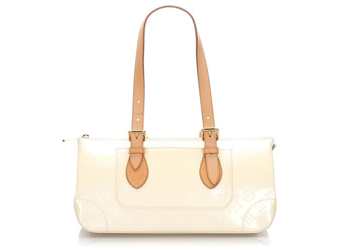 Louis Vuitton White Vernis Rosewood Leather Patent leather  ref.184293