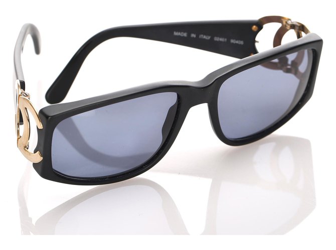 Chanel Black Square Tinted Sunglasses Plastic  ref.184294