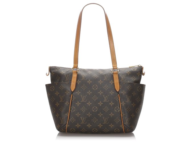 Louis Vuitton Brown Monogram Totally PM Leather Cloth  ref.184338