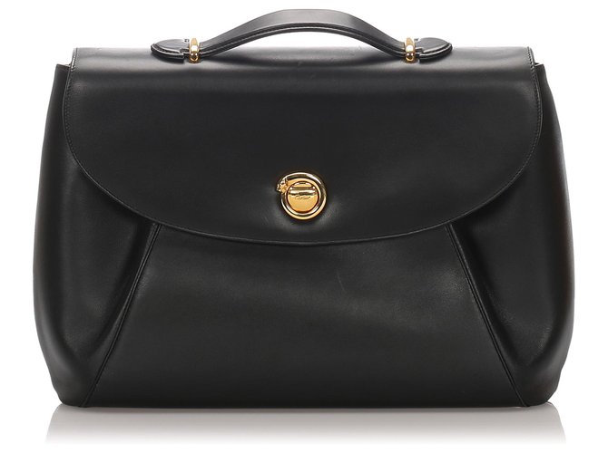 Cartier Black Panthere Leather Briefcase Pony-style calfskin  ref.184348