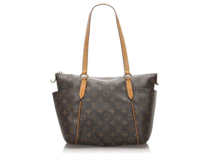 Louis Vuitton Brown Monogram Totally PM Leather Cloth  ref.184364