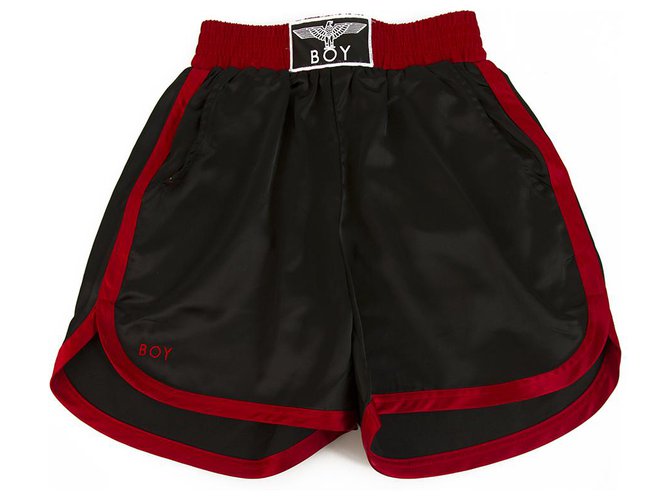 Autre Marque BOY London Shorts Boxer Bermuda Black and Red size XS Men's or Boys 12 years old Polyester  ref.184389
