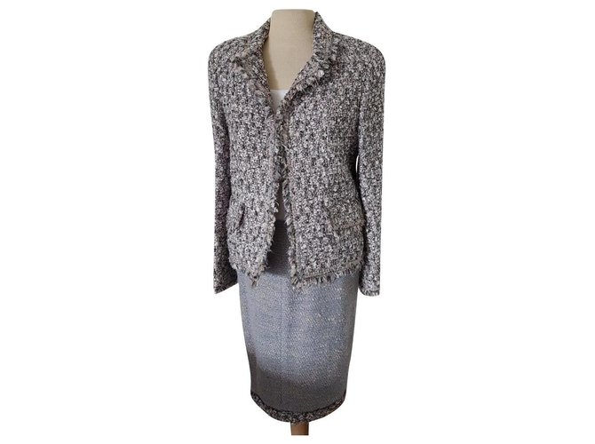 Chanel bouclé jacket , Skirt suit Multiple colors Wool  ref.184463
