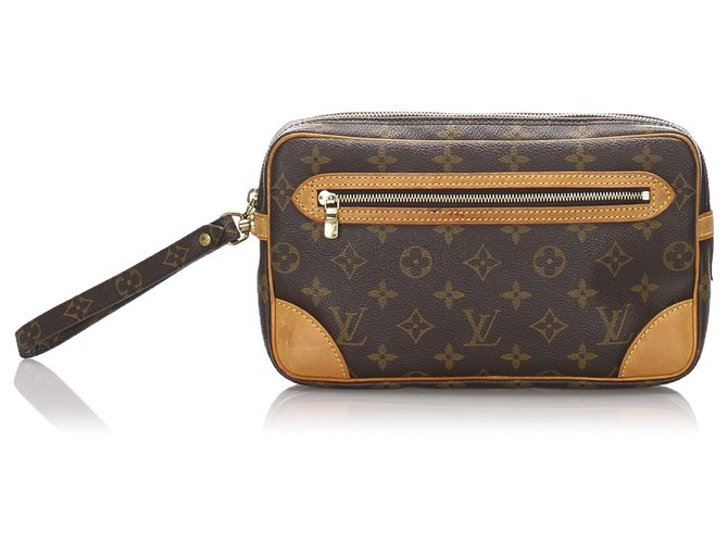 Louis Vuitton Brown Monogram Marly Dragonne GM Leather Cloth  ref.184483