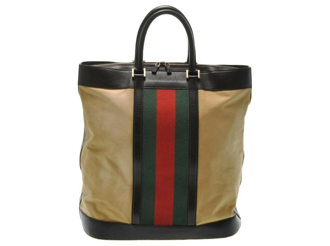 Gucci Tote bag Beige Cloth  ref.184584