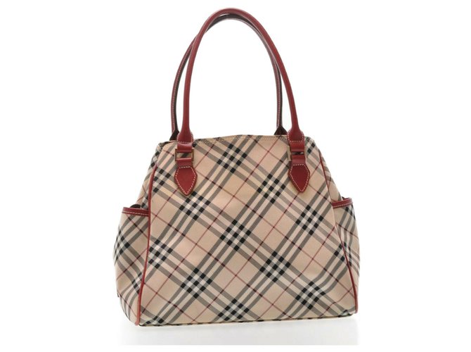 Burberry Hand Bag Red  ref.184591