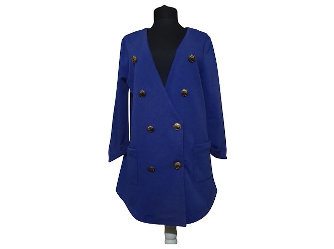 Blazer azul de algodón 5 Preview