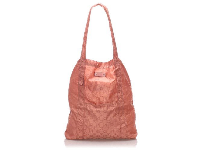 Gucci Pink GG Teddy Bear Folding Tote Bag Nylon Cloth  ref.184700
