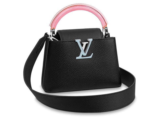 Louis Vuitton mini capucines novo Preto Couro  ref.184711