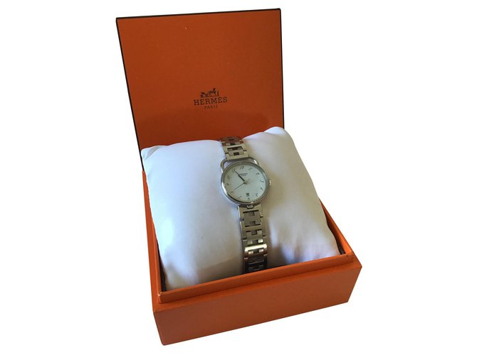 Uhrenband von Hermès Silber Stahl  ref.184746