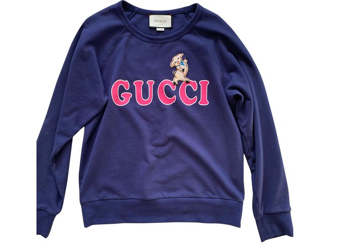 Gucci Coats, Outerwear Blue Cotton  ref.184779