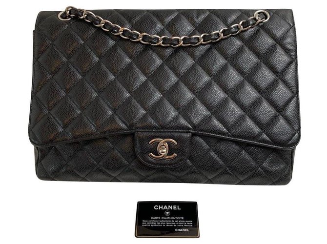 Chanel Black Leather  ref.184783