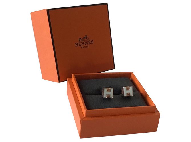 Hermès cage earrings from Hermès White Metal  ref.184842