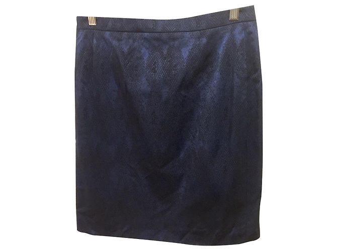Escada Margarethy Ley Saia lápis Azul