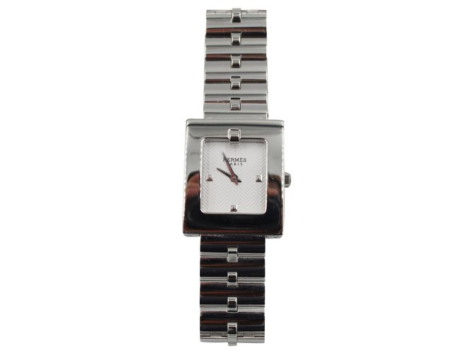 Reloj Hermès Belt Cinturón con brazalete de acero. Plata  ref.184875