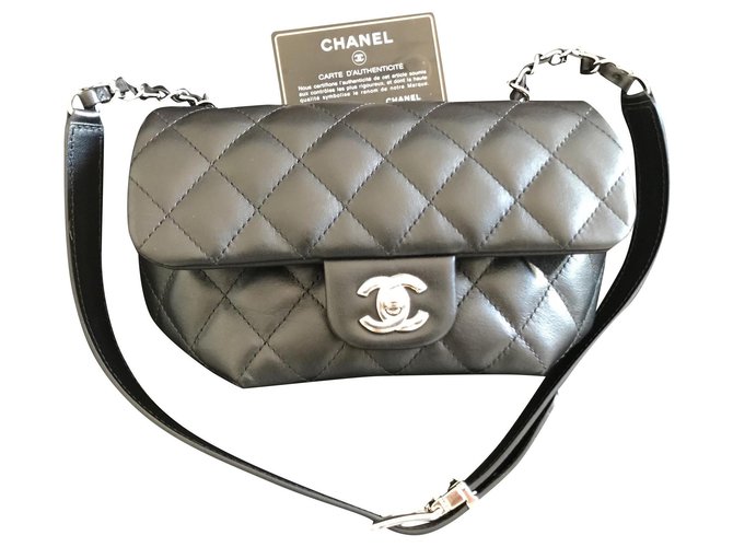Classique Sac Chanel neuf Cuir Noir  ref.184886