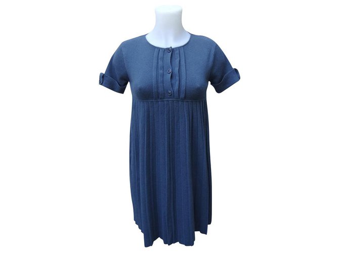 Chloé Dresses Blue Wool Elastane  ref.184937