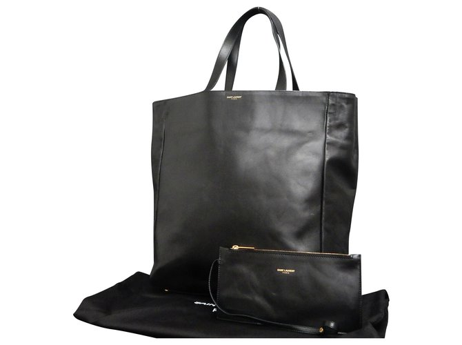 Saint Laurent Reversible Shopper bag Black Leather  ref.185020