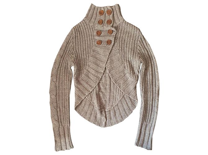 Gestuz Kurzstrickjacke Grau Wolle Mischung