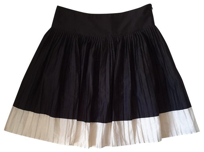 Ralph Lauren Skirts Black White Cotton  ref.185151