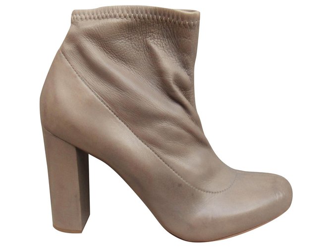 Chloé p boots 38 new condition with defect Beige Lambskin  ref.185152