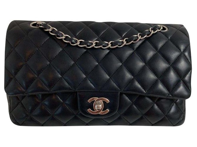 Chanel Black Leather  ref.185175