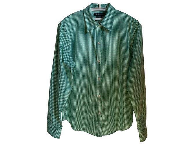 Ralph Lauren Gingham Hemd Grün Weiß Oversize