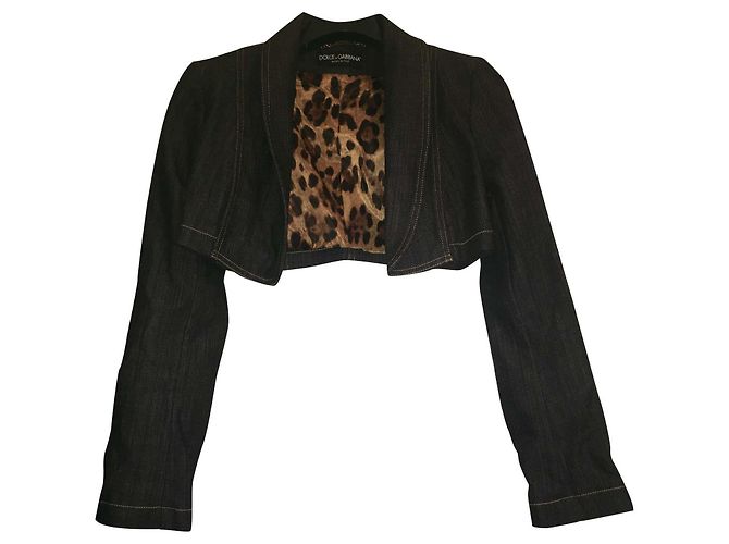 Giacca Dolce & Gabbana Blu Scuro in Cotone
